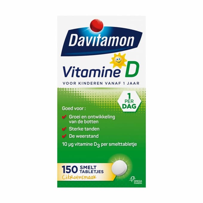 Davitamon Vitamine D Kind - 4 x 150 smelttabletten - Voordeelverpakking