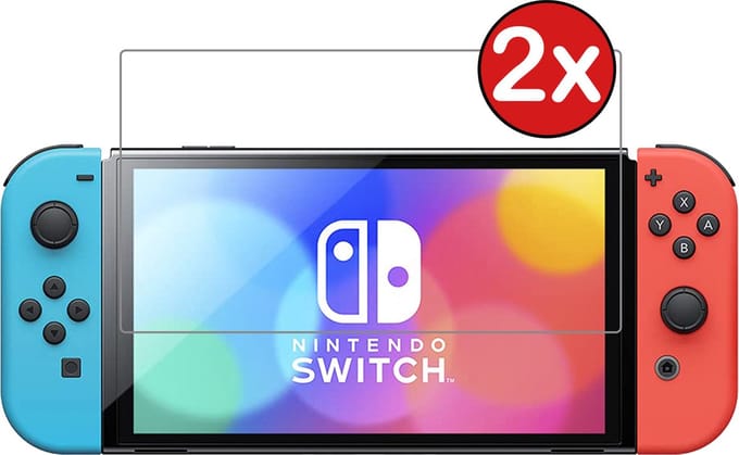 Screenprotector Geschikt voor Nintendo Switch OLED Screenprotector Tempered Glass Screen Protector Gehard Glas - 2 PACK