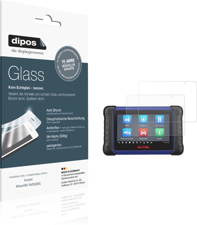 dipos – 2x Matte Pantserfolie geschikt voor Autel MaxiIM IM508S | 9H Screenprotector