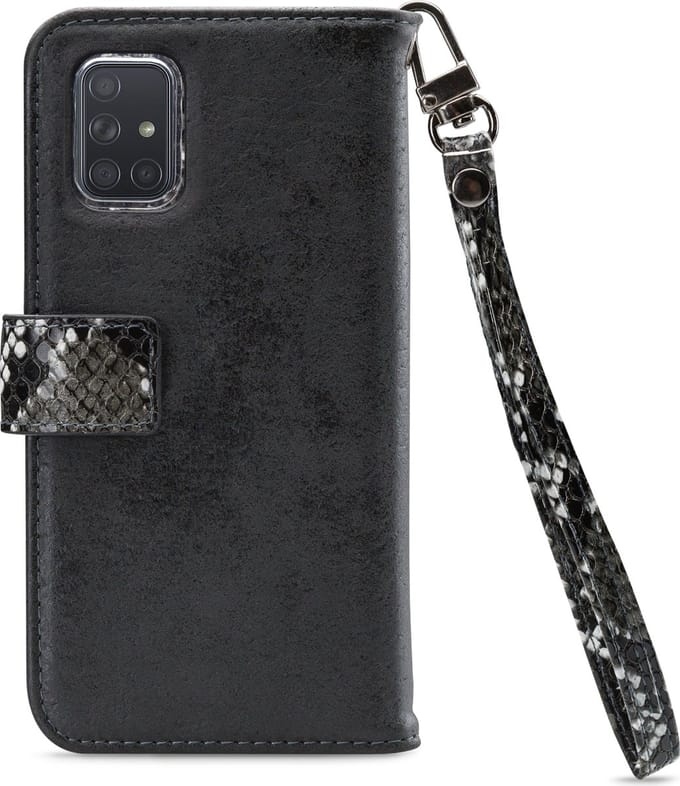 Mobilize Gelly Wallet Zipper Samsung Galaxy A71 Hoesje Black Snake