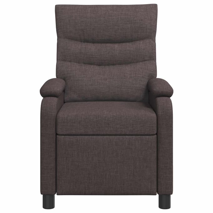 vidaXL - Recliner - Donkerbruin - Stof