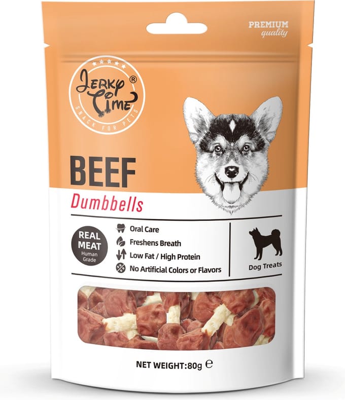 Jerky Time - Beef Dumbell - Hondensnack - Voordeelbundel 5 stuks