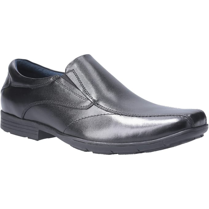 Pod Dundee Leren Zwarte Schoenen Voor Jongens