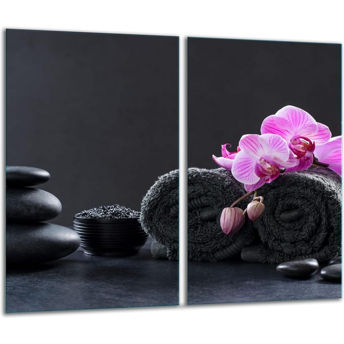 TMK ArtDeko - Snijplank - Glas - 2x 30x52 cm - Decoratieve Stenen