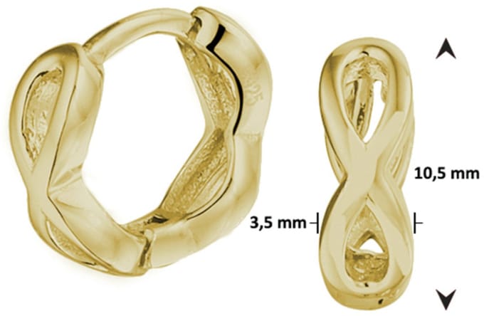 Zilver Verguld (Geel) Klapoorringen Infinity 1 Micron 2103247