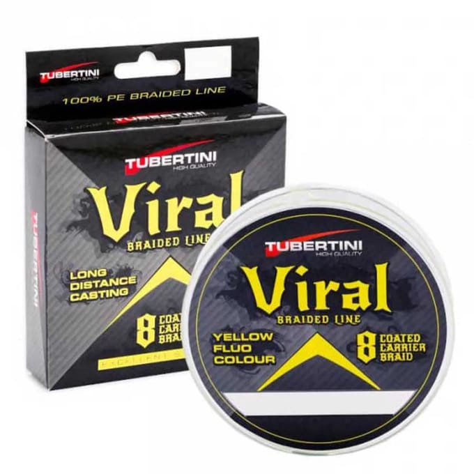 Tubertini Viral 150 M Gevlochten Vislijn Transparant 0.080 mm