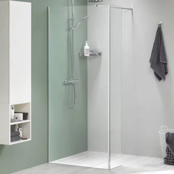 Sealskin Inloopdouche Mix&match 88x200cm - Geborsteld Rvs Profiel - 8 Mm Helder Glas