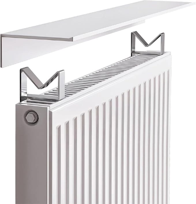 Radiator Plank - Verwarming Deksel - Warmte Verdeling - Montage Zonder Boren - 55cm - Wit