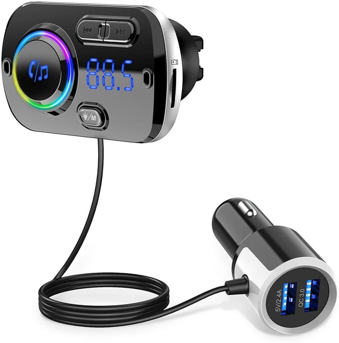 Draadloze FM-zender voor de auto Bluetooth 5.0 QC3