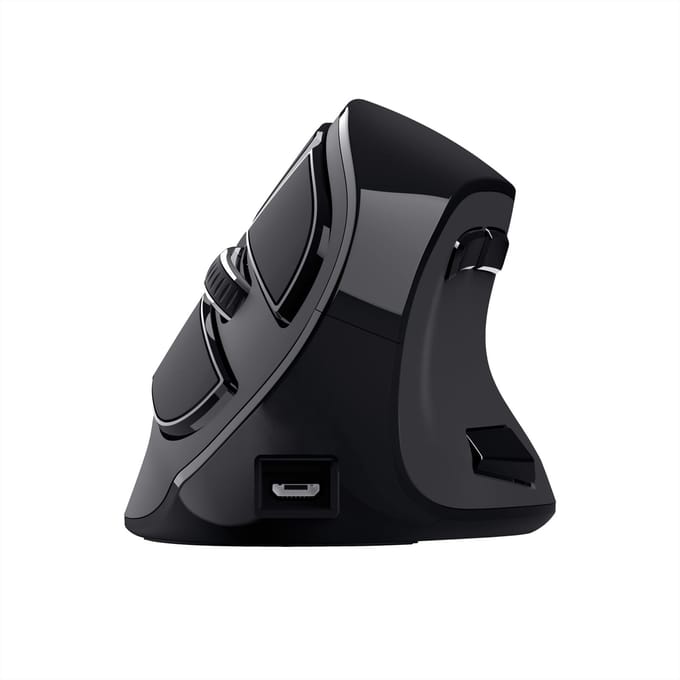 Trust Voxx - Vertical mouse - Optisch - 9 knoppen - Zwart