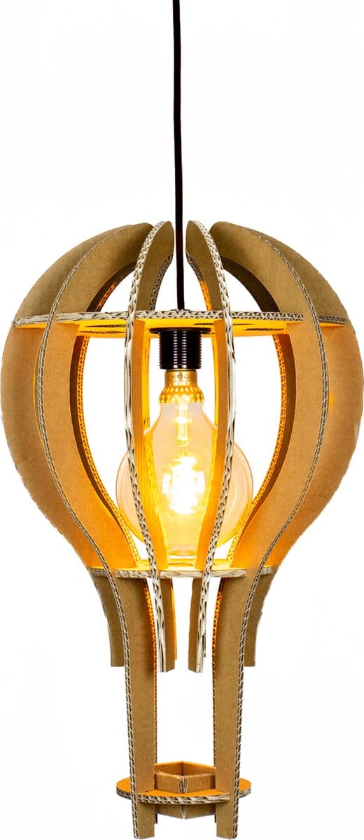 Kartonnen lommel lamp - Diameter 33 cm | E27 - Kartent