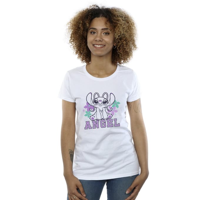 Disney Dames/Dames Lilo & Stitch Angel Katoenen T-Shirt (Wit)
