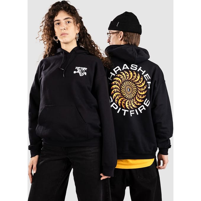 Thrasher X Spitfire Classic Swirl Hoodie zwart