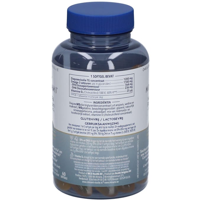 Minami MorEPA Platinum + Vitamine D3 60 Zachte capsules