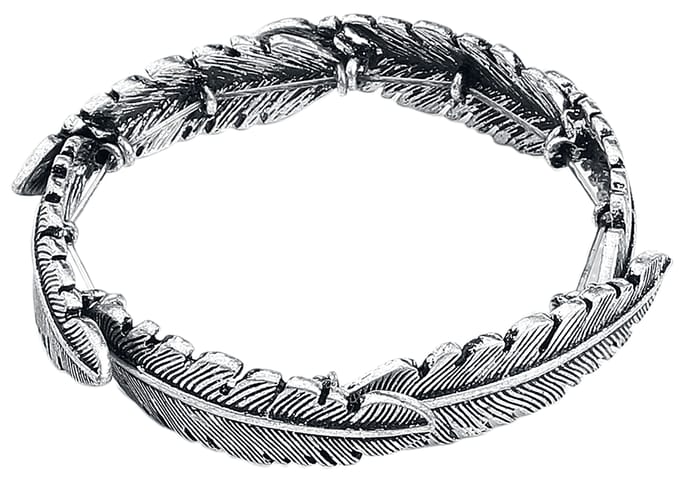 Black Premium by EMP Armband - Feathers - voor Vrouwen - zilverkleurig