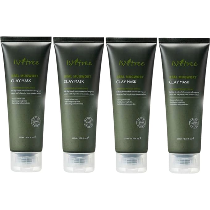 Isntree - Real Mugwort Clay Mask (4elk) Set