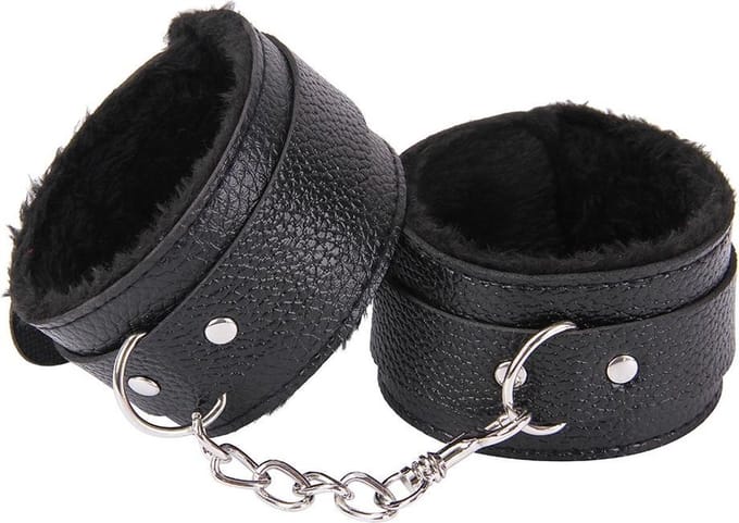 Pluche handboeien | bdsm | beginner | erotische speeltjes | zwart
