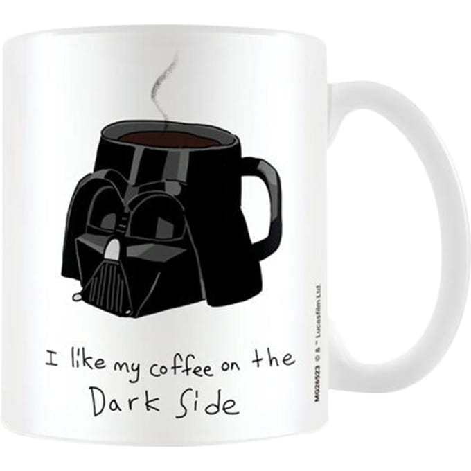 Star Wars Dark Side Meme Darth Vader mok (Wit/zwart)