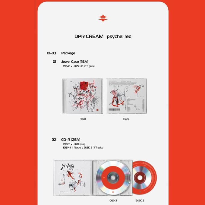 DPR-crème [psyche]: rood] 1EA white