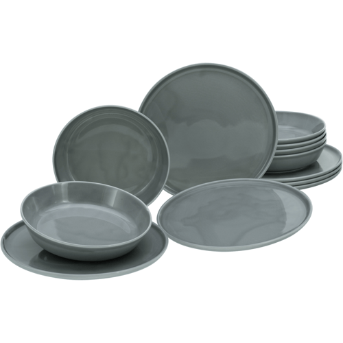 CREATABLE Serviesset Chef Collection (12-delig servies, Grijs)