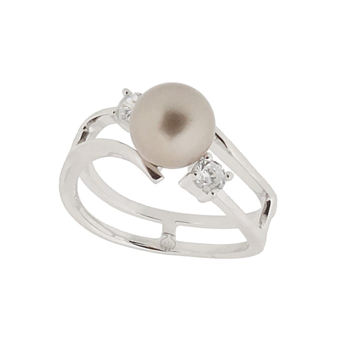Orphelia ZR-7119/PL/56 Zilver Ring Platinum plated Pearl Zirconium