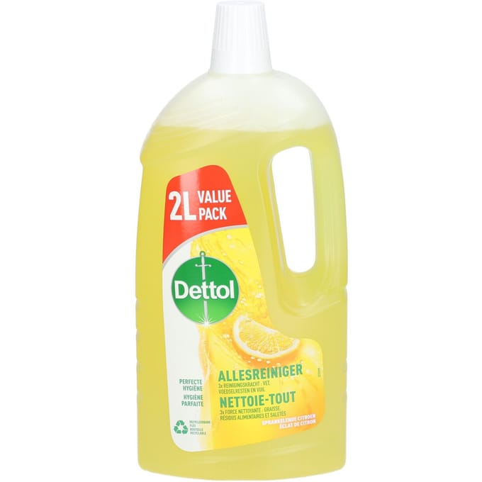 Dettol Power & Fresh Allesreiniger Sprankelende Citroen Limoen 2 Reinigingsmiddel