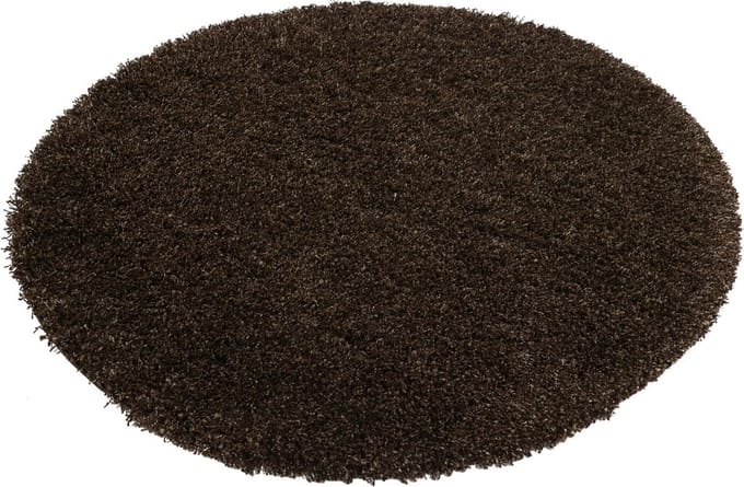Hoogpolig Vloerkleed Shaggy Plus 964 Brown Ø120cm Rond