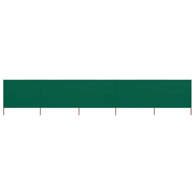 vidaXL - Windscherm - 5-panelen - 600x160 - cm - stof - groen