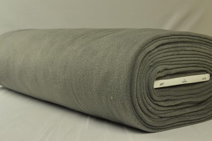 Fleece stof - Donkergrijs - 10 meter