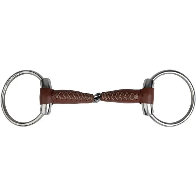 2-rings lederen paardenbit Metalab Pinchless