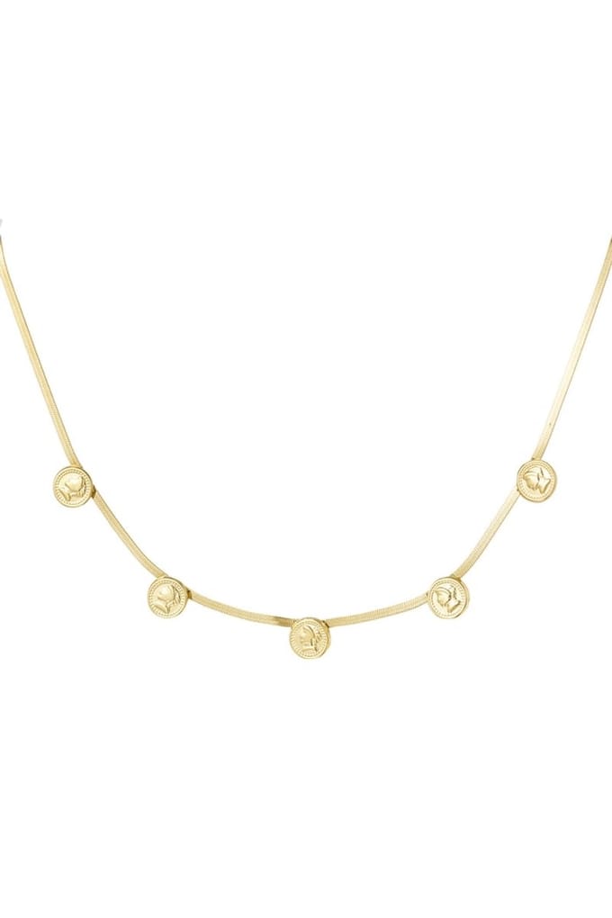 Yehwang Coin Flat chain ketting | Goud