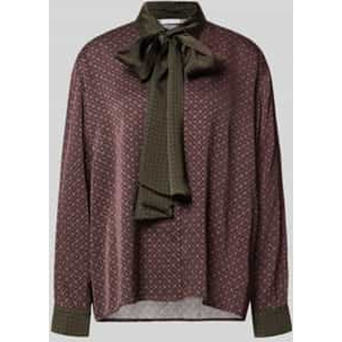 Regular fit blouse met lange mouwen van pure viscose
