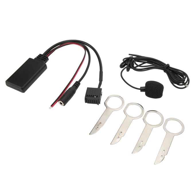 12-Pin Auto CD AUX IN Draadloze Bluetooth Adapter met Handsfree Microfoon Vervanging voor Focus 2005 en Later 6000CD black