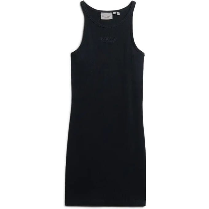 Superdry - Rib Racer jurk met borduursels - Dames - Jurken
