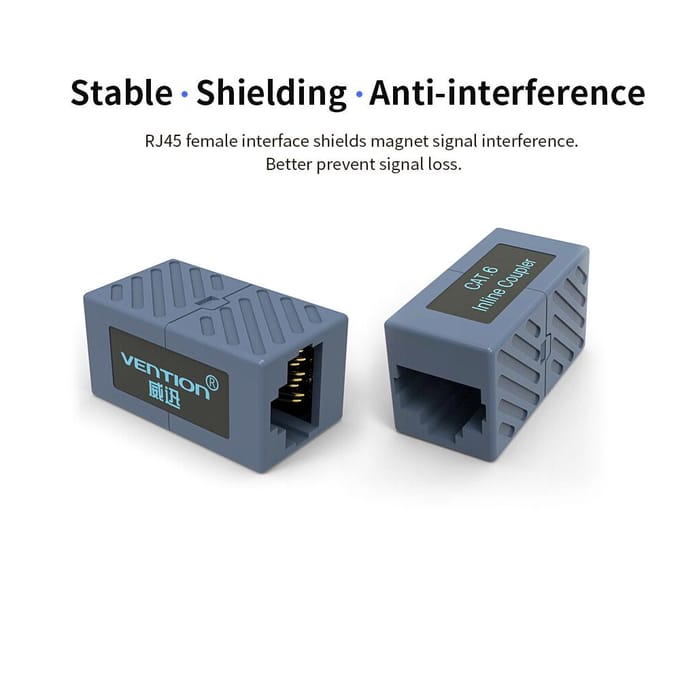 VENTION Netwerkkabelkoppeling RJ45-kabelverlenging LAN-kabels Cat6 Ethernet Gigabit-module