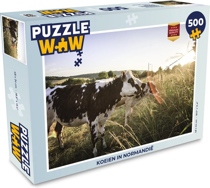 Puzzel Koeien in Normandië - Legpuzzel - Puzzel 500 stukjes