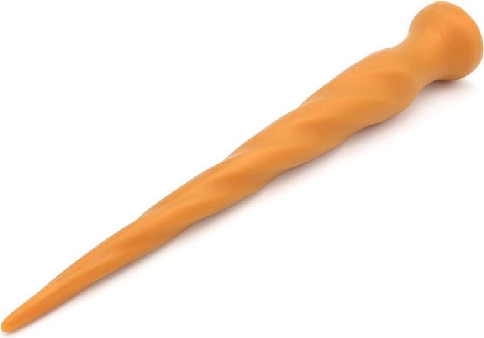 Gold Play - Extra Lange Anaal Dildo - Zachte Siliconen - Twist - Maat S