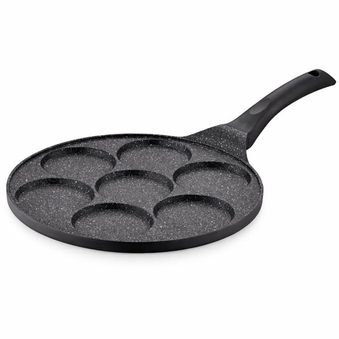 Majestix Crêpemaker – Pannenkoeken pan 7 kops – Marmeren Antiaanbaklaag – PFAS Vrij
