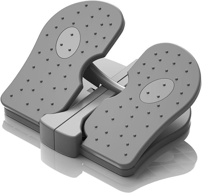 Mini Stepper Trainer - Voetstepper Machine - Thuis Fitness - Stille Bediening - Compact Opvouwbaar - Grijs
