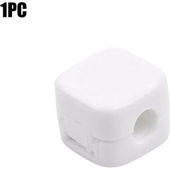 Lot de 1 à 6 clips de câble magnétiques, organisateur de câbles, support de cordon réglable sous le bureau, gestion des câbles, support de rangement de câbles white