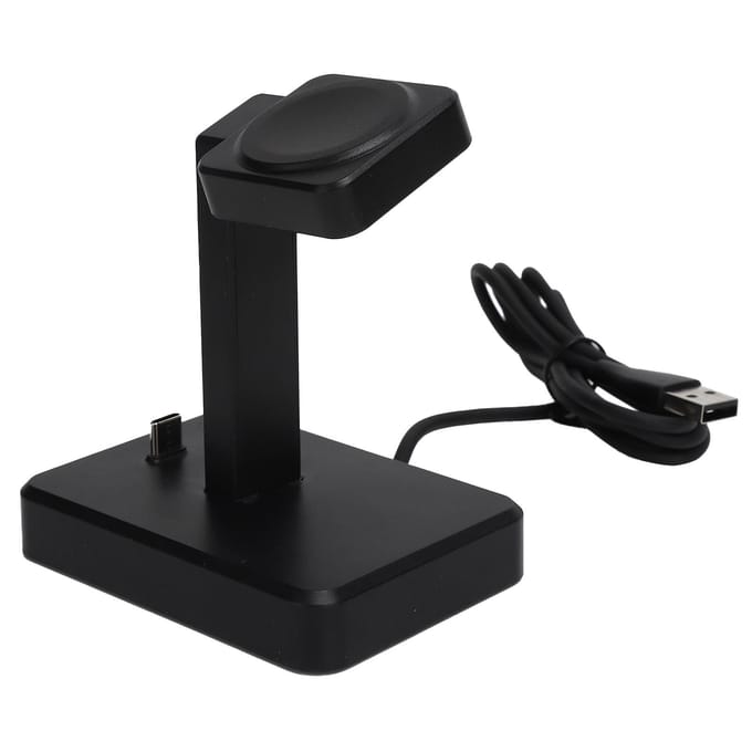 Station de recharge 2 en 1 pour Samsung Galaxy Watch Support de charge Dock pour écouteurs Bluetooth black