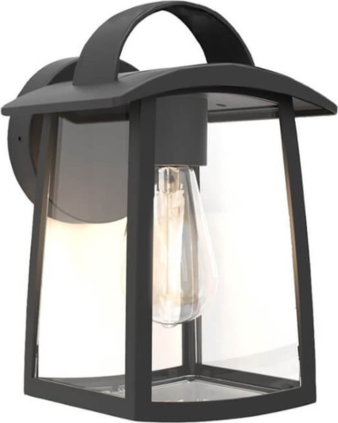 LUTEC Kelsey - Wandlamp - Helder glas - Matzwart