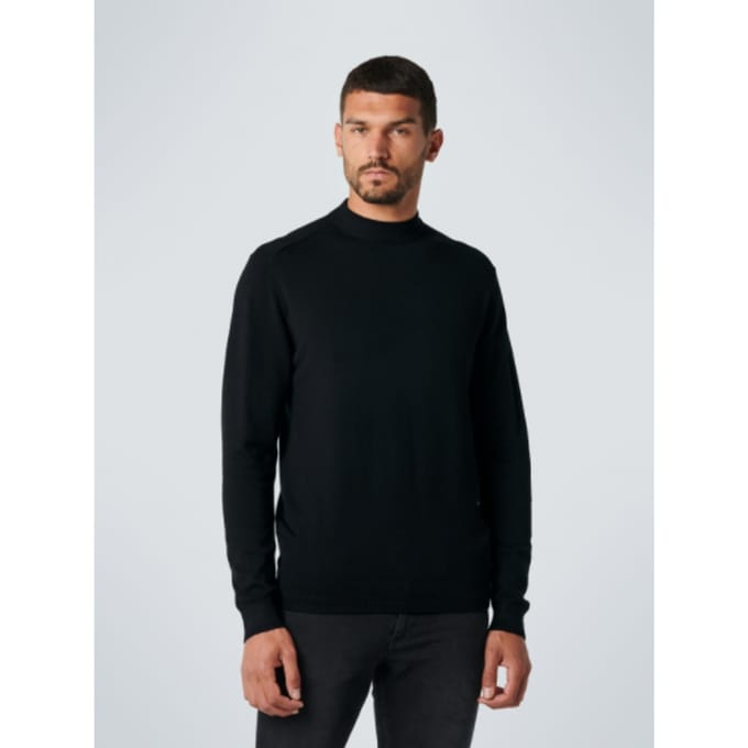 No Excess Pullover Crewneck Solid Black   2XL