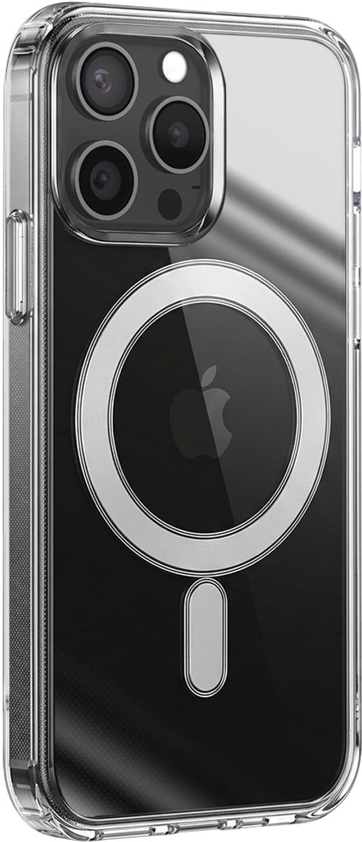 Bigben Connected - Telefoonhoesje geschikt voor iPhone 15 Pro Max - MagSafe compatibel - Transparant