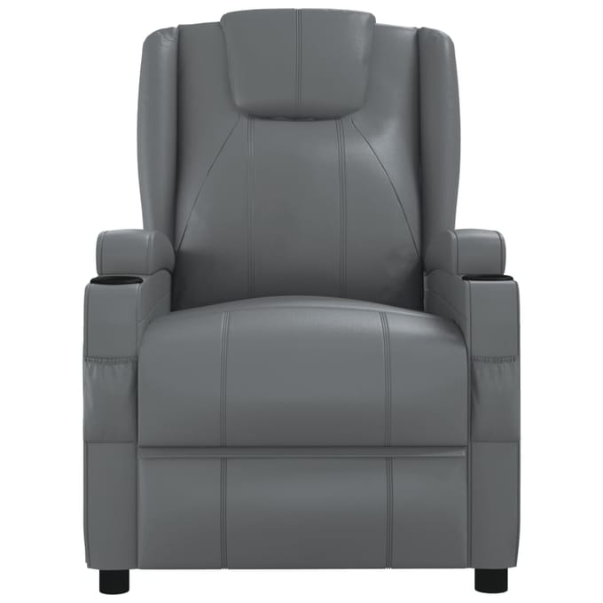vidaXL - Massagestoel - kunstleer - antracietkleurig