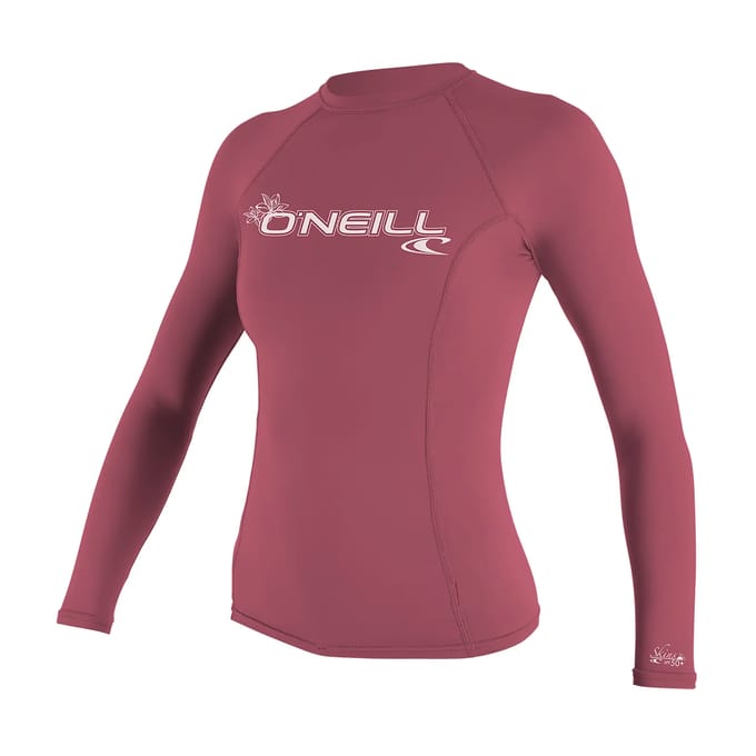 O'Neill Basic Skins L/S Crew  Surfshirt - Maat XL  - Vrouwen - roze/wit