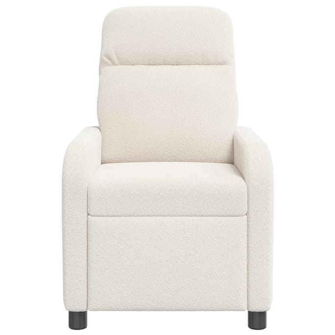 vidaXL - Recliner - Crèmekleurig - Bouclé