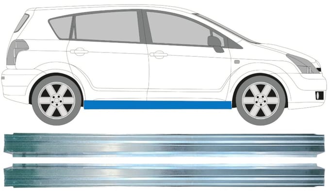 Reparatie dorpel voor Toyota Corolla Verso 2004-2009 / Links = Rechts / Set