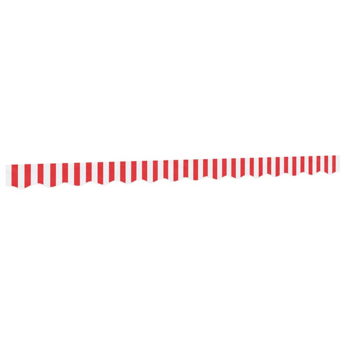 vidaXL - Vervangingsdoek - voor - luifelrok - gestreept - 350 - cm - rood - en - wit