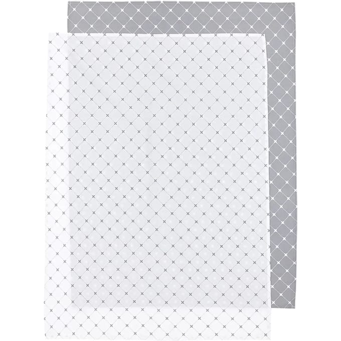 Meyco X Mrs.Keizer Louis wieglaken - 2-pack - grey - 75x100cm